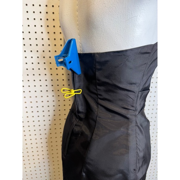 Vintage | 1980's Nadine LBD Black Strapless Cocktail Dress Size 7/8 - Picture 3 of 14